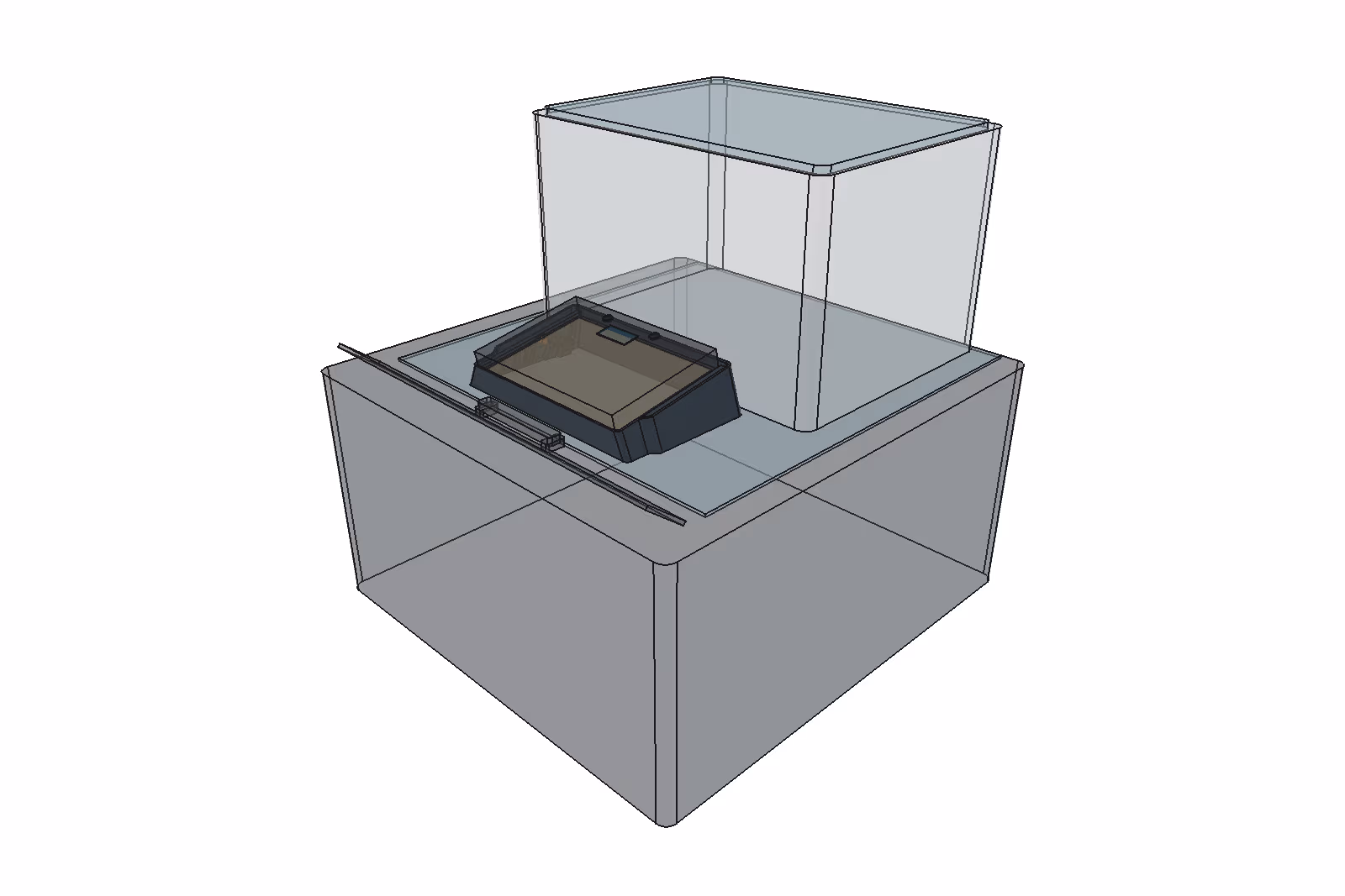 Light holder, Adjustable 0°, 5° and 10°: on the H2S top between the lid handle / open automatic vent and AMS 2 Pro